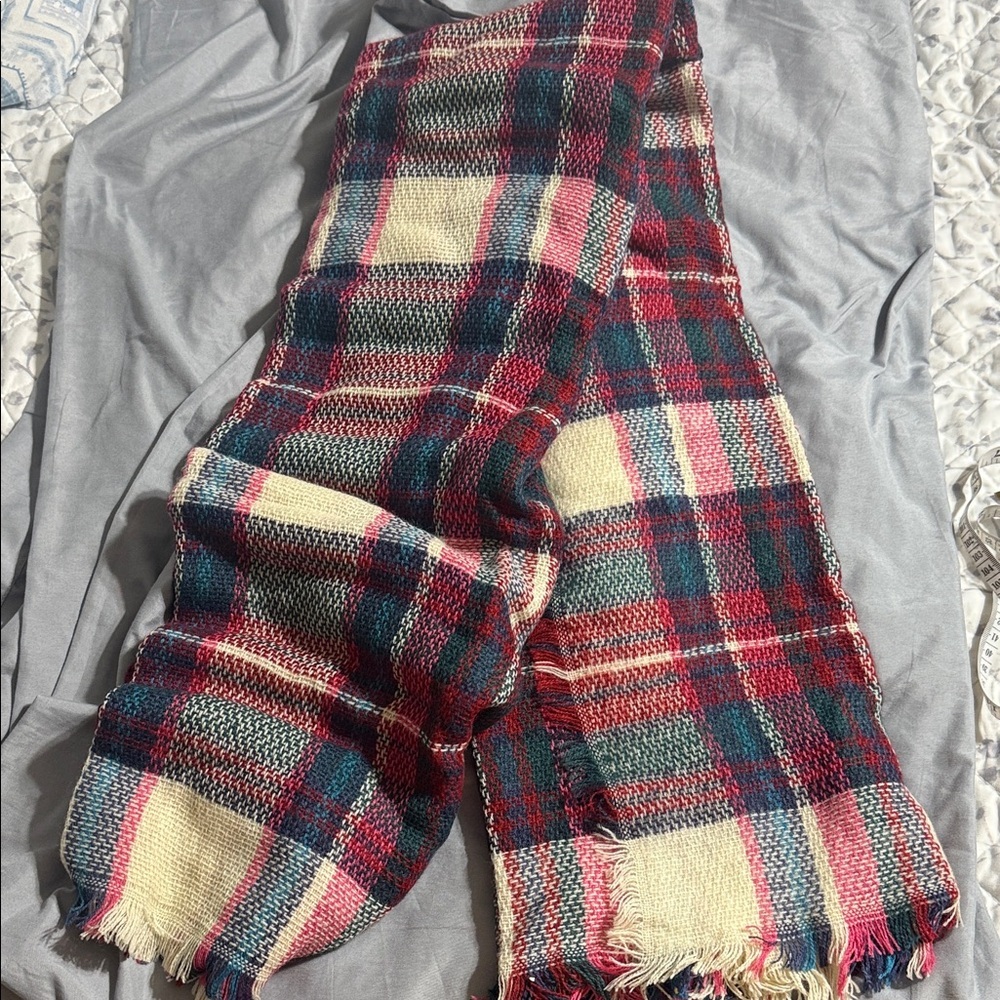 Plaid blanket Scarf